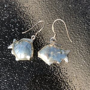 EUC .925 silver fish earrings